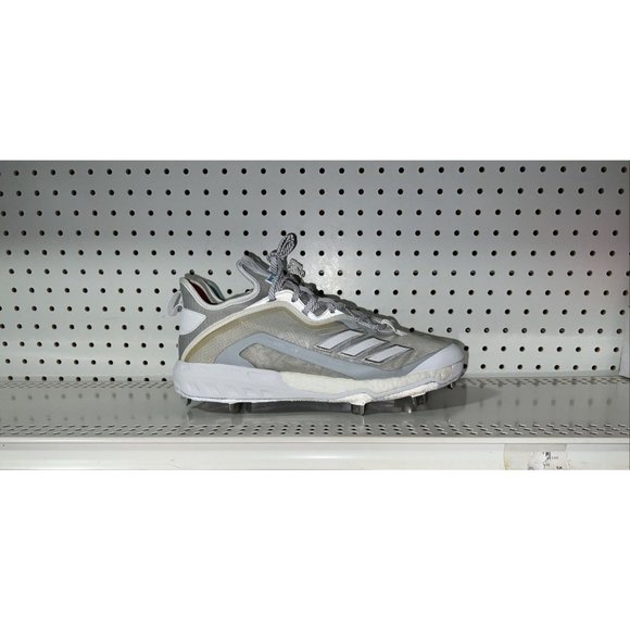 Adidas Icon 6 Boost Mens Metal Baseball Cleats Size 11.5 Gray Blue Red White - Picture 1 of 8